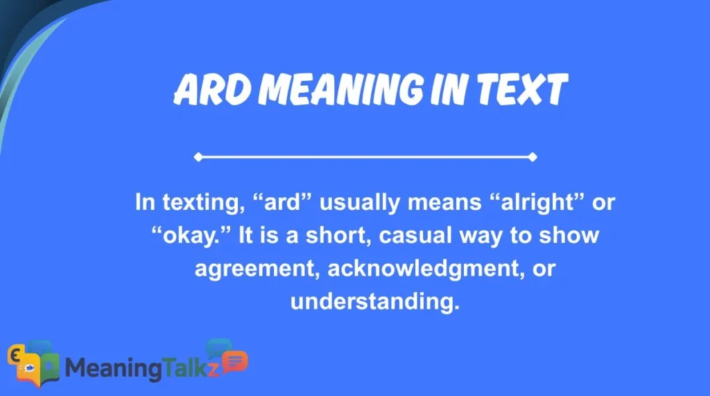ard meaning in text