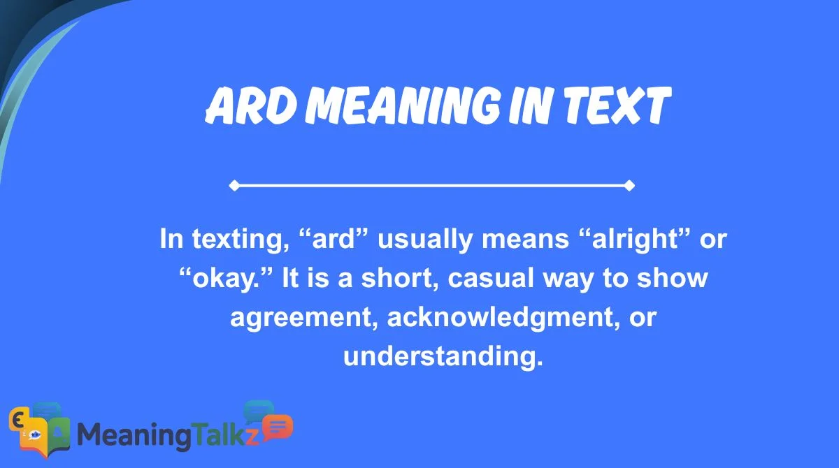 ard meaning in text
