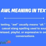 awl meaning in text