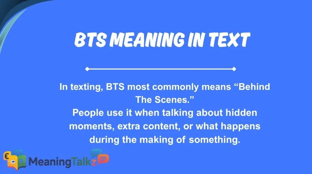 BTS Meaning in Text