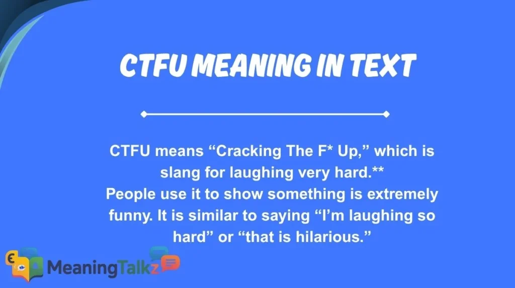 ctfu meaning in text
