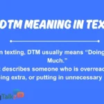 DTM Meaning in Text