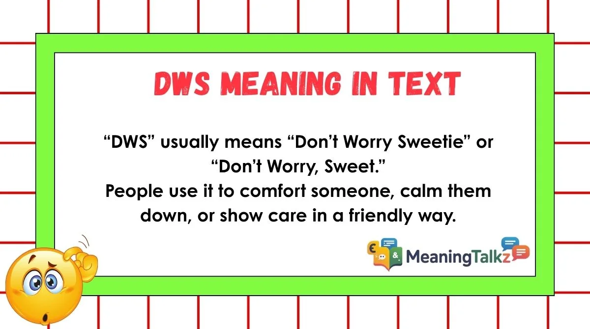 dws meaning in text