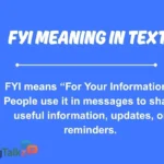 FYI Meaning in Text