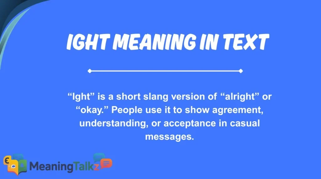 ight meaning in text