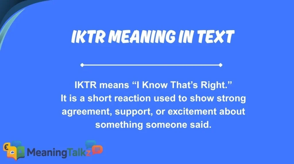 iktr meaning in text