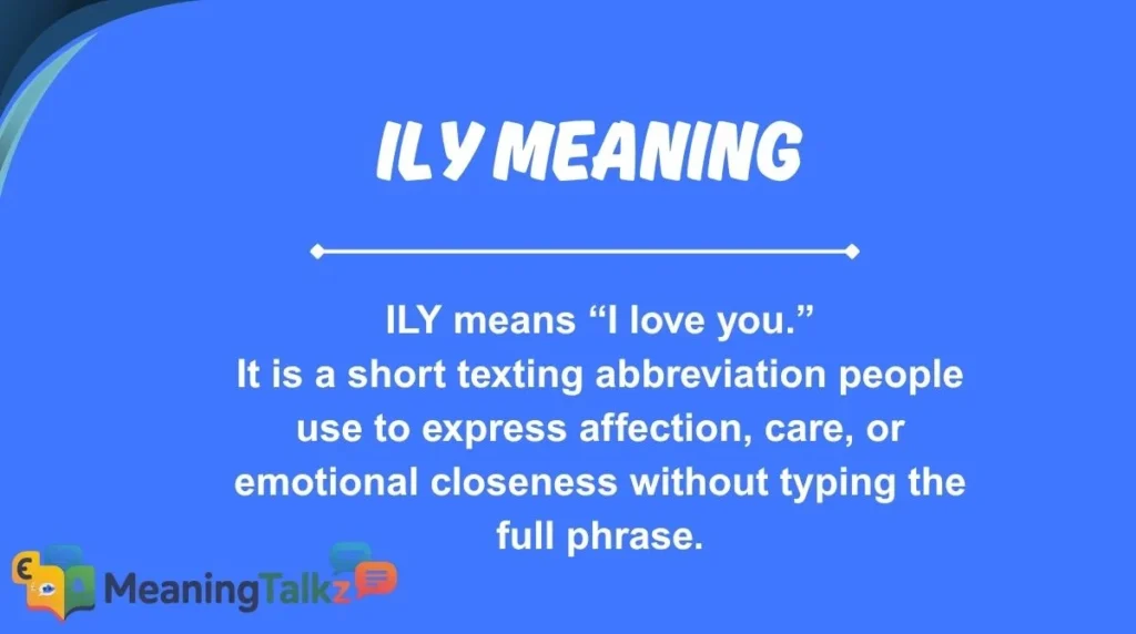 ily meaning