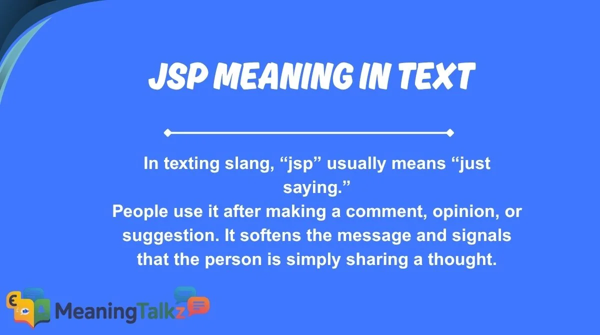 jsp meaning in text