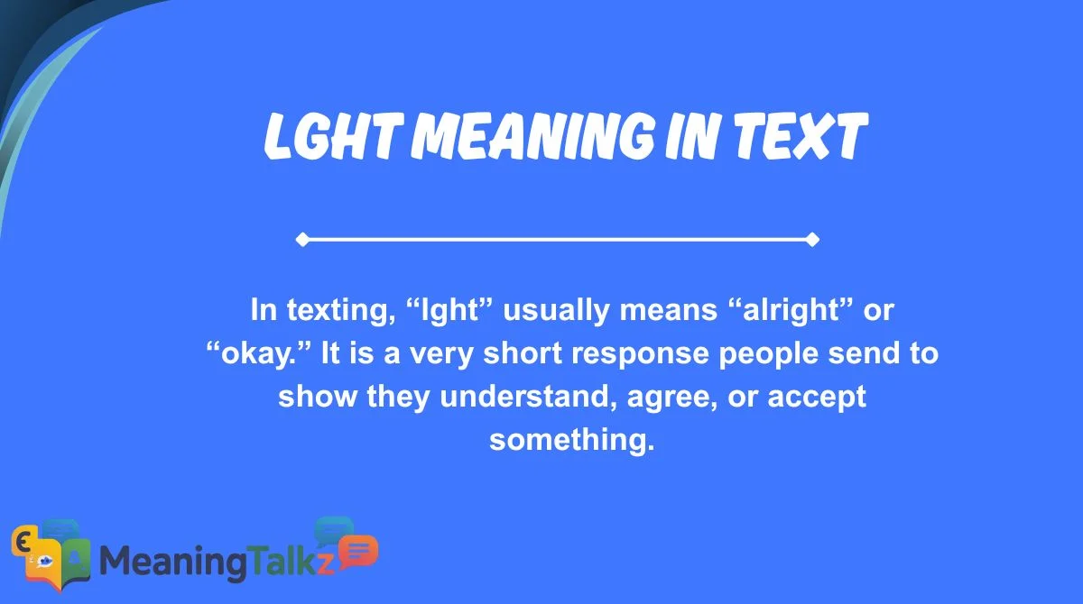 lght meaning in text