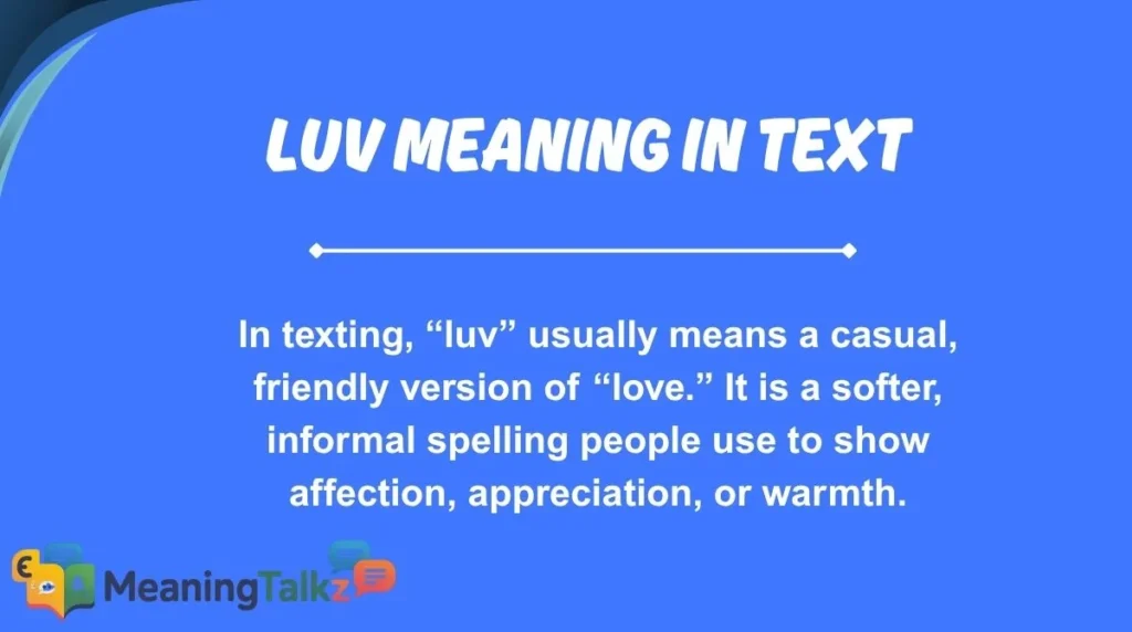 Luv Meaning in Text