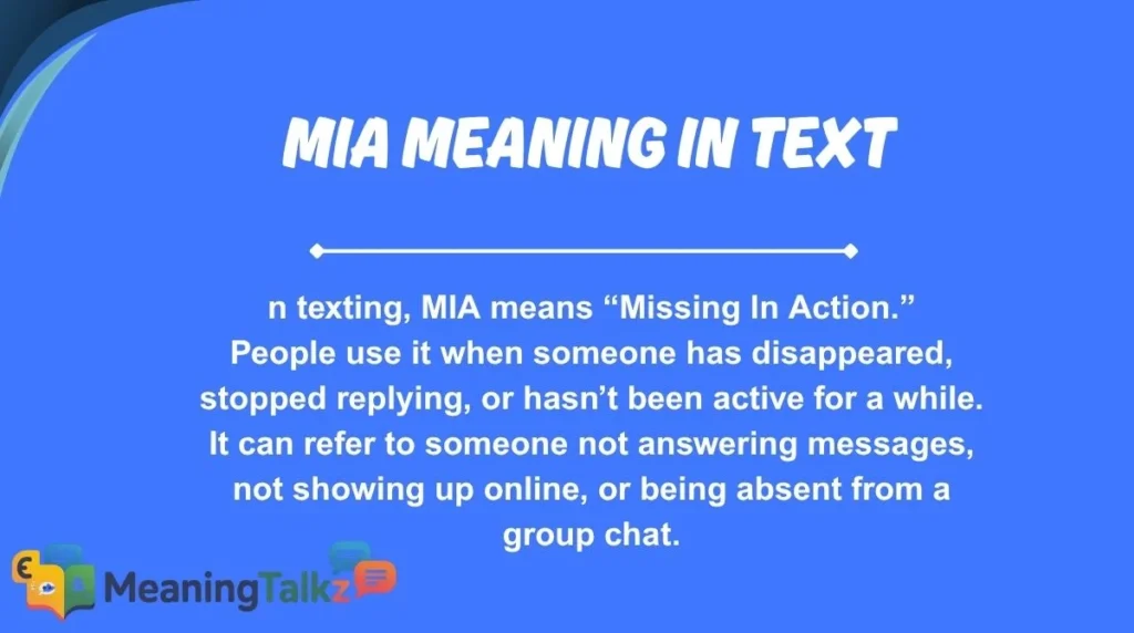 mia meaning in text