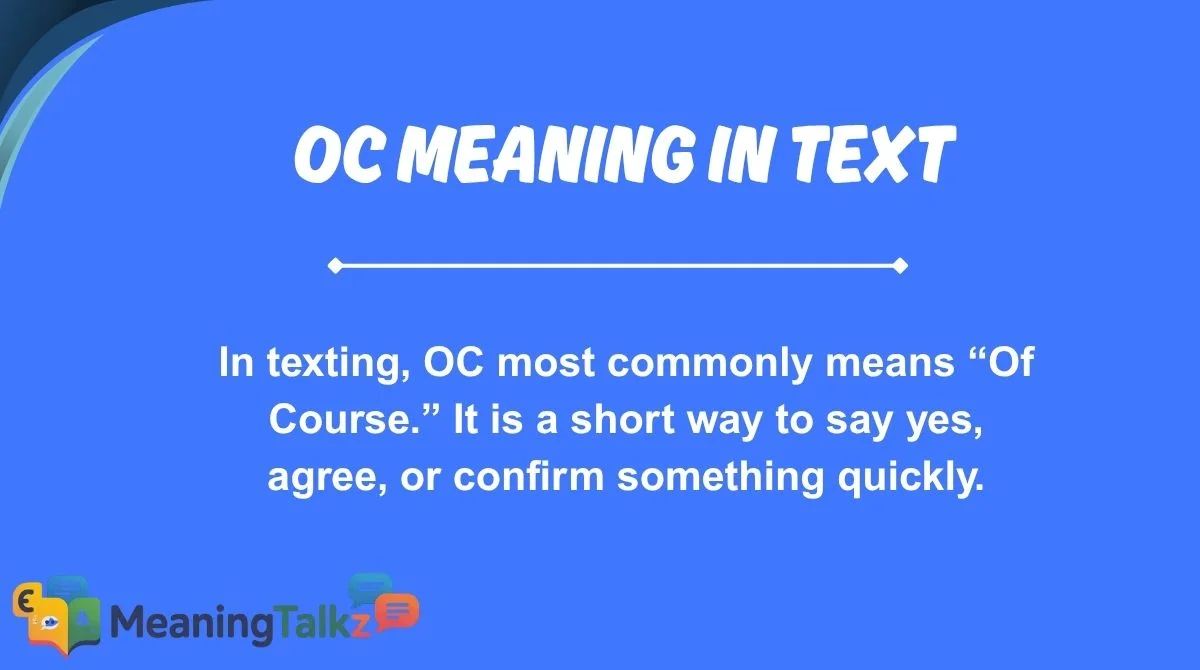 OC Meaning in Text