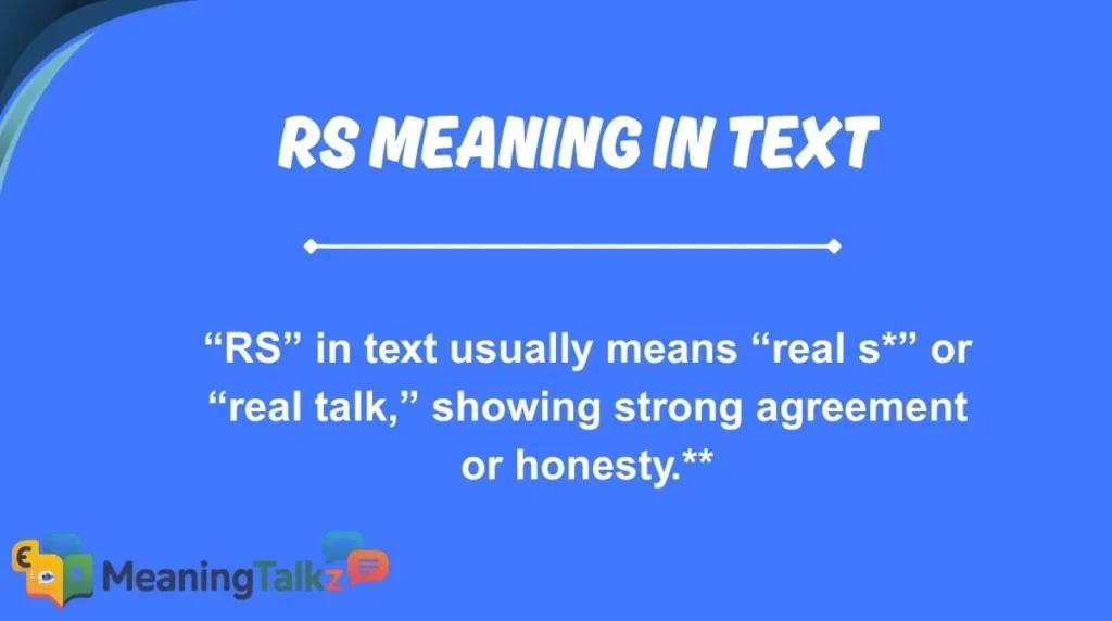 rs meaning in text