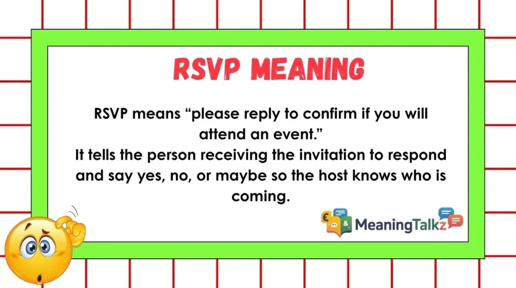 RSVP Meaning