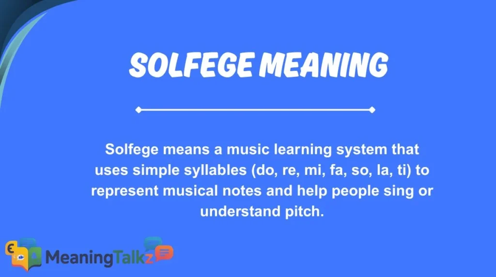Solfege Meaning