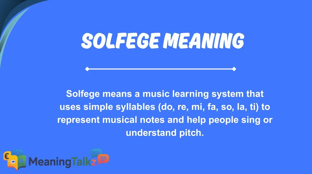 Solfege Meaning