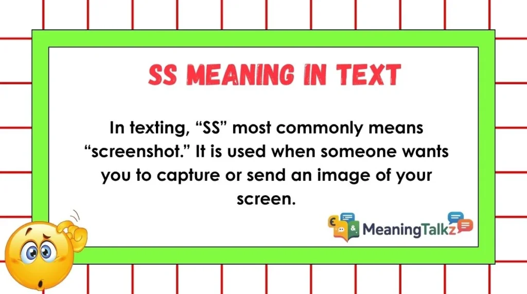 SS Meaning in Text