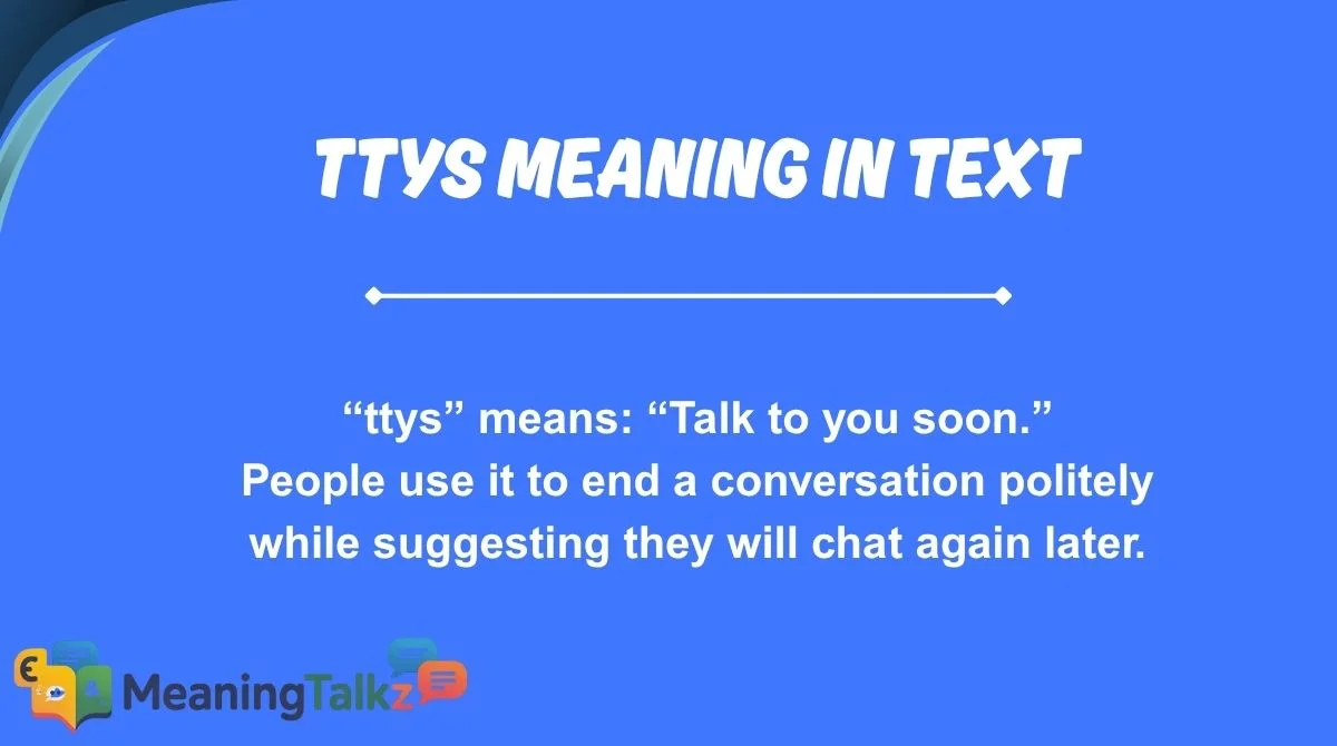 ttys meaning in text