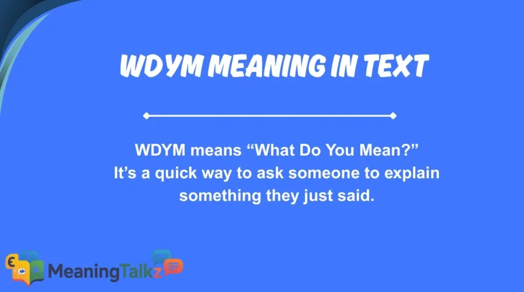 wdym meaning in text