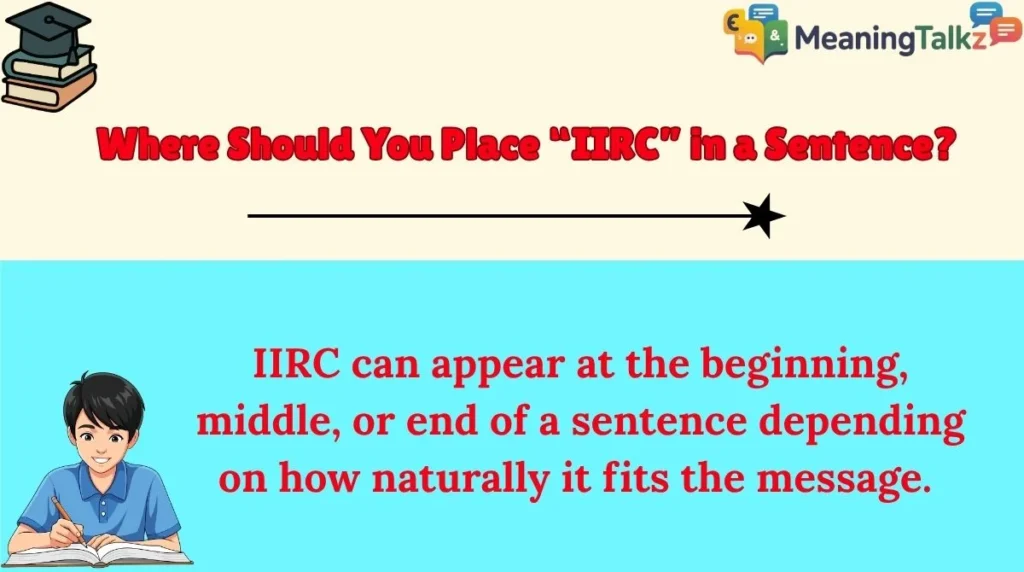 Where Should You Place “IIRC” in a Sentence?