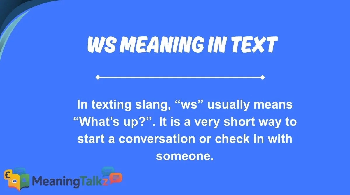 ws meaning in text