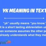 yk meaning in text