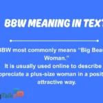 bbw meaning in text
