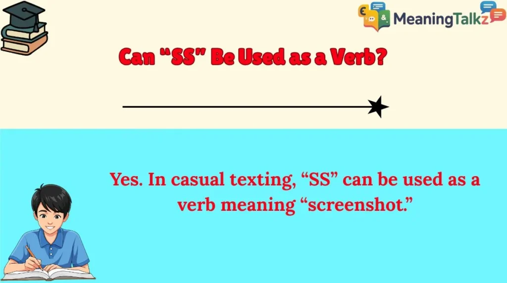 Can “SS” Be Used as a Verb?
Yes. In casual texting, “SS” can be used as a verb meaning “screenshot.”