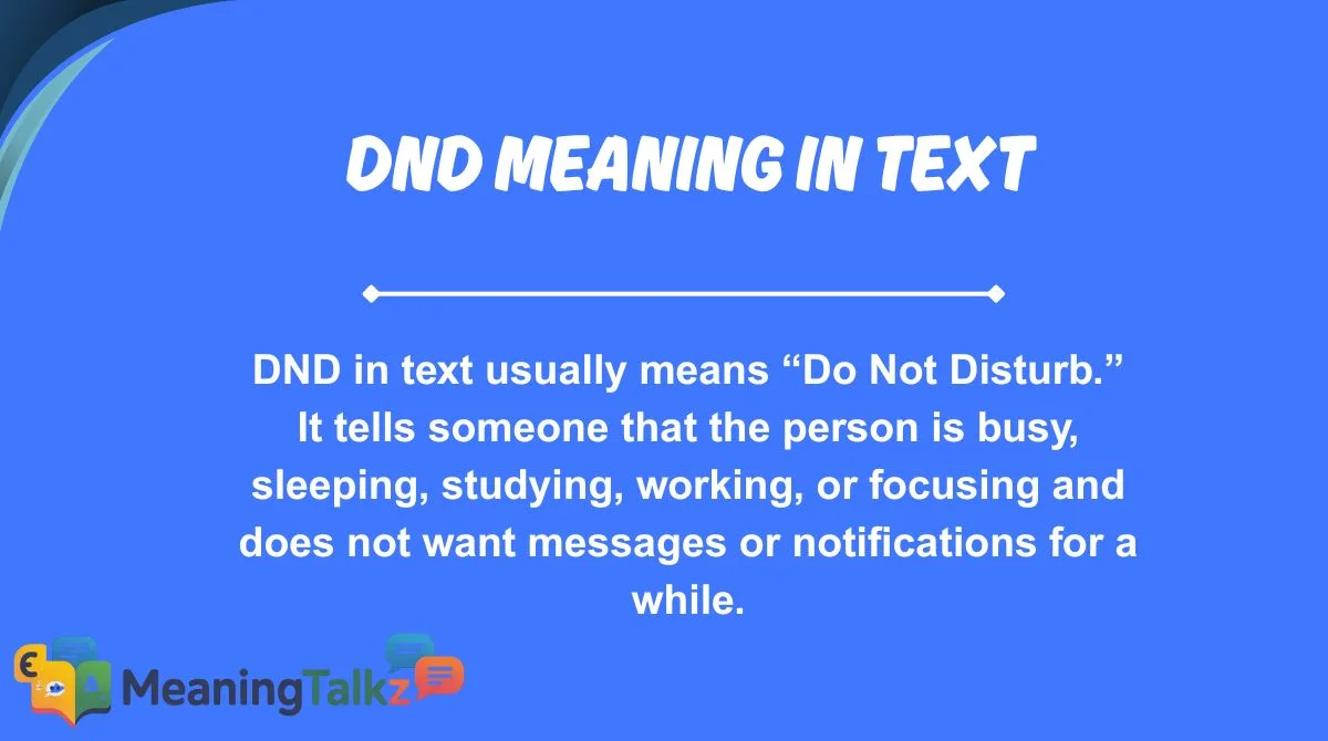 dnd meaning in text