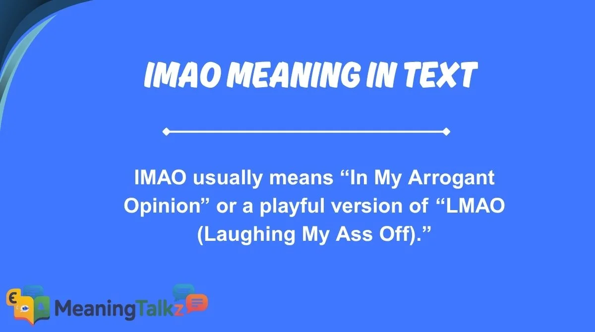 imao meaning in text