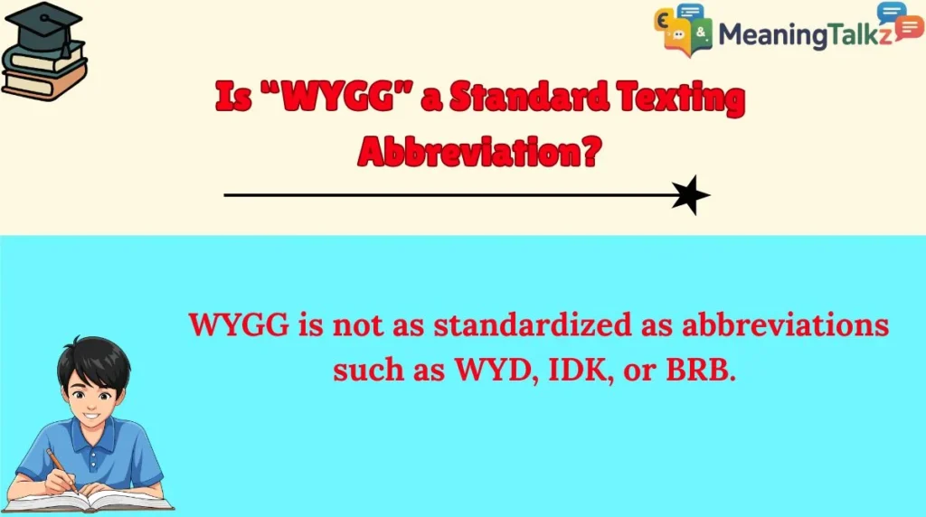 Is “WYGG” a Standard Texting Abbreviation?