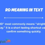 RD Meaning in Text