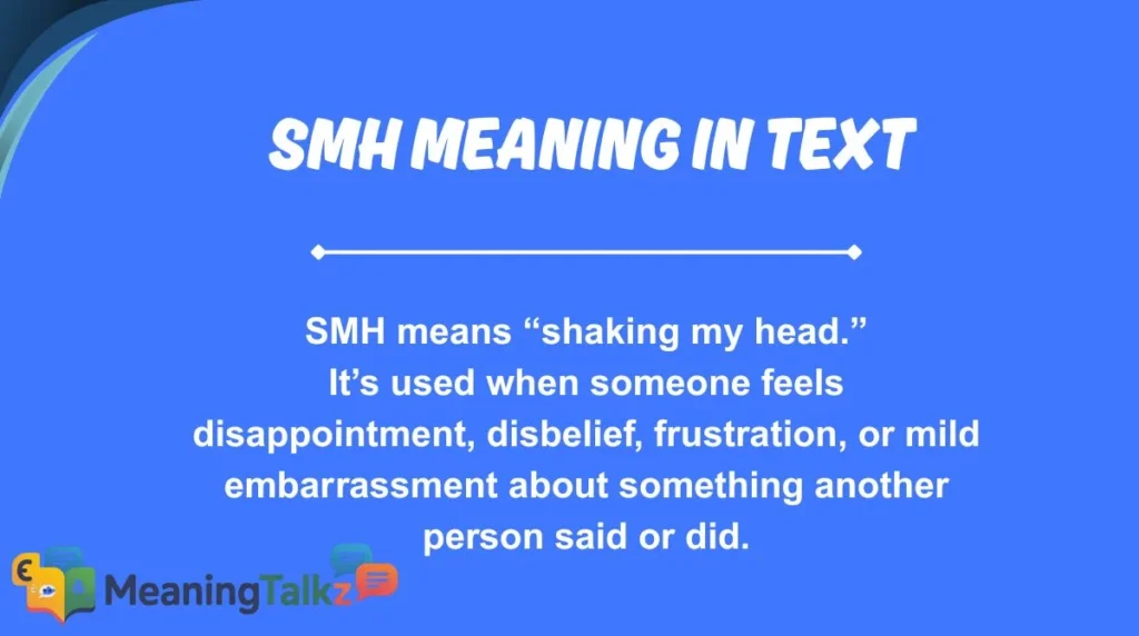 smh meaning in text