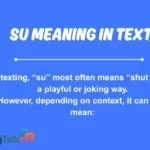 su meaning in text