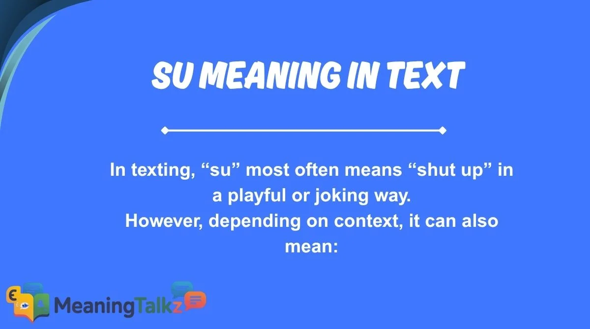 su meaning in text
