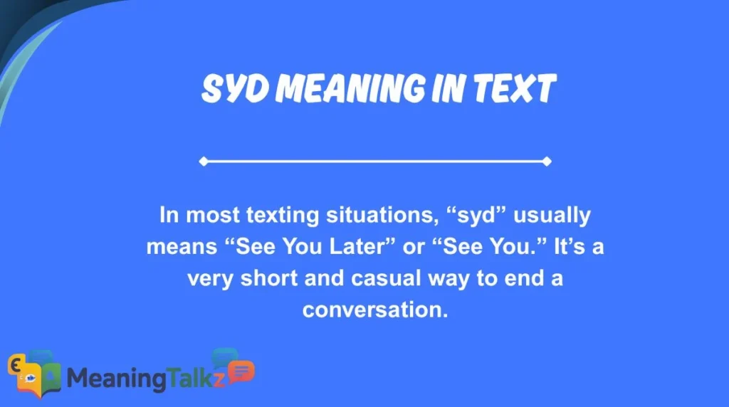 syd meaning in text