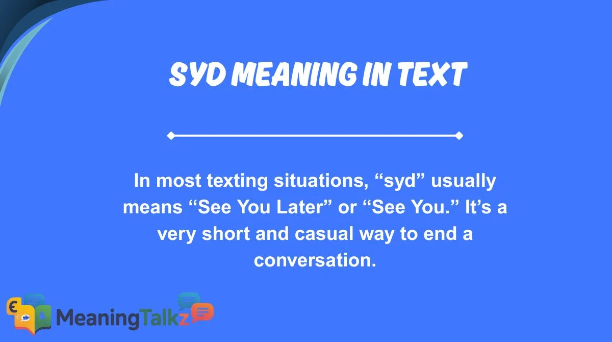 syd meaning in text