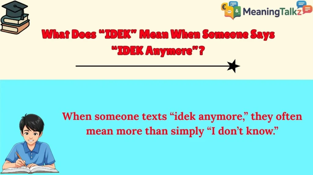 What Does “IDEK” Mean When Someone Says “IDEK Anymore”?