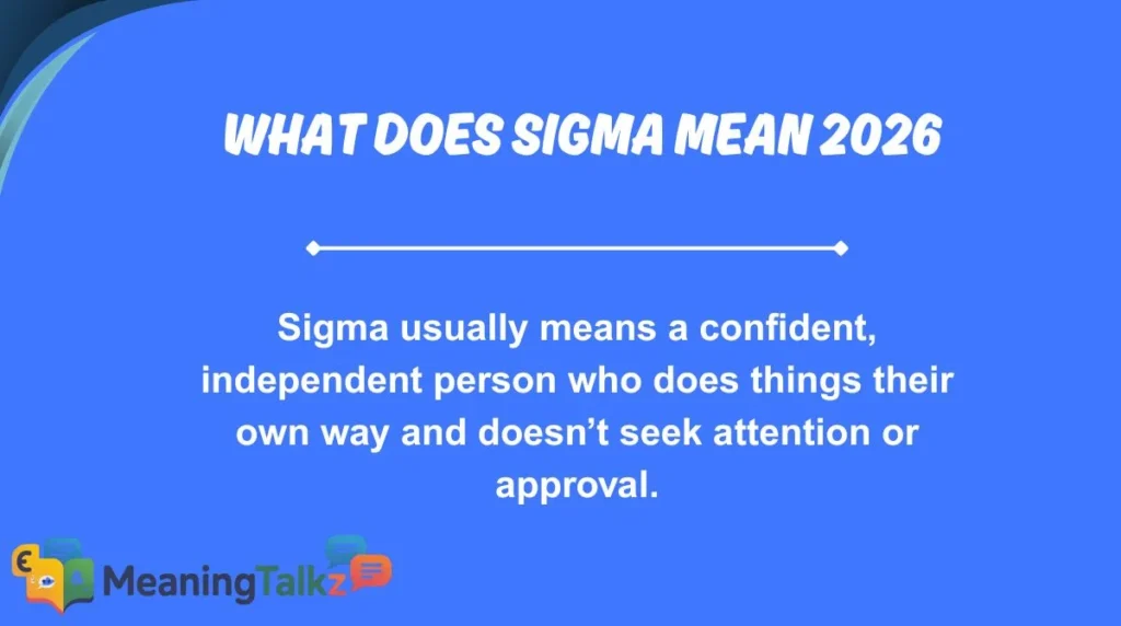 what does sigma mean 2026
