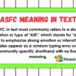 ASFC Meaning in Text