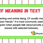 CF Meaning in Text