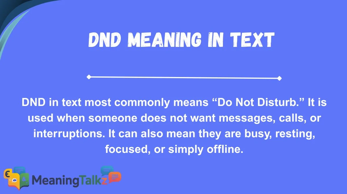 DND Meaning in Text