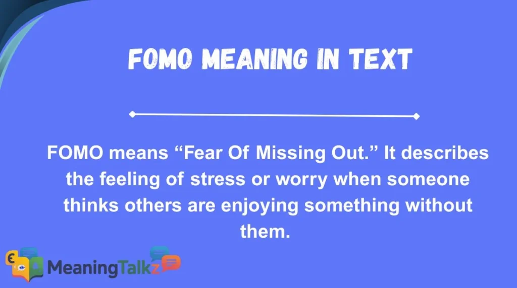 FOMO Meaning in Text