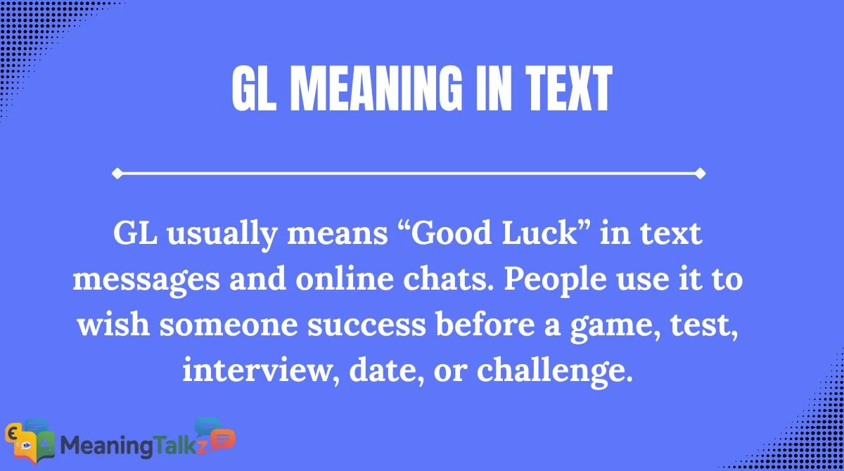 GL Meaning in Text