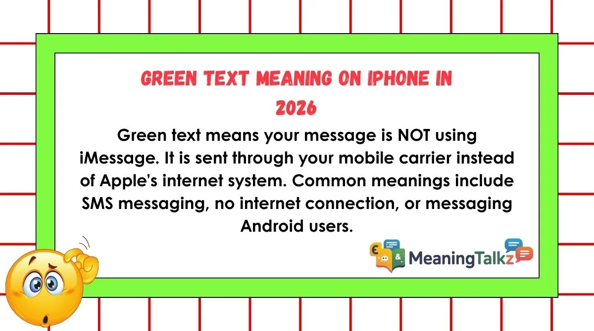 Green Text Meaning on iPhone in 2026