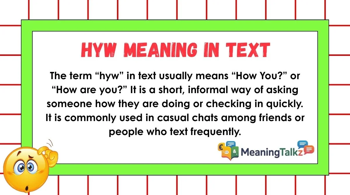 HYW Meaning in Text