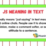 JS Meaning in Text