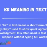 kk meaning in text
