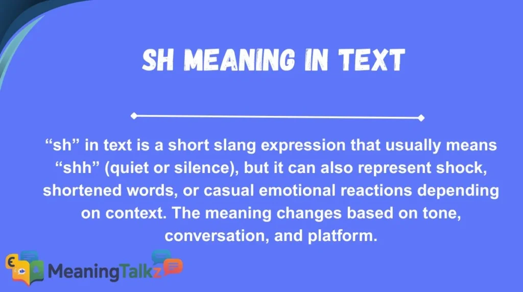 sh meaning in text