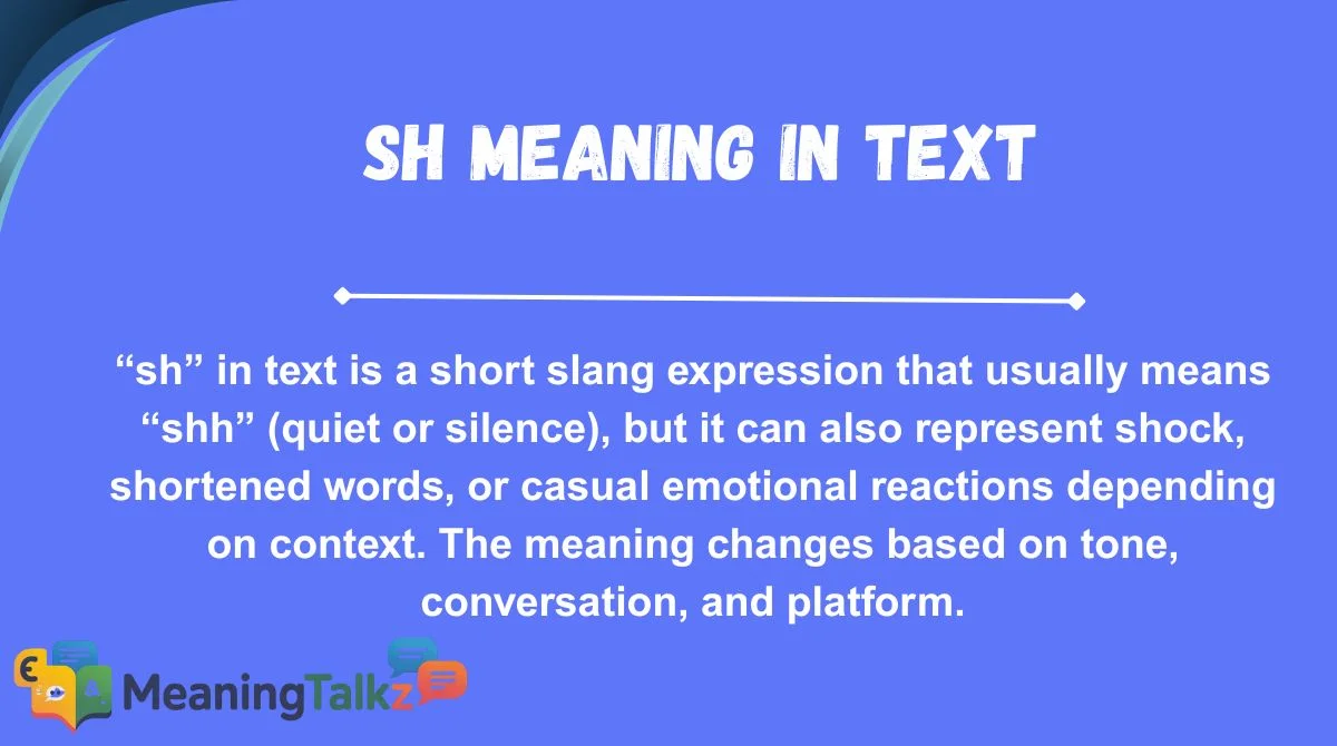 sh meaning in text